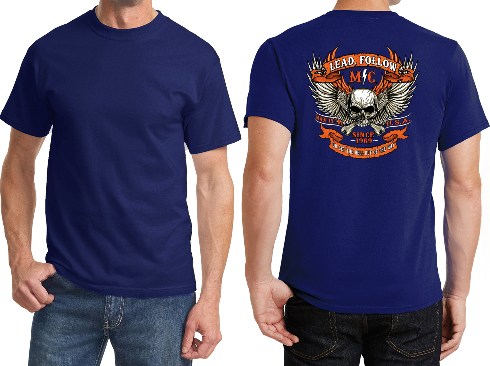 Camiseta Biker Lead Follow MC con estampado posterior - Imagen 6 de 14