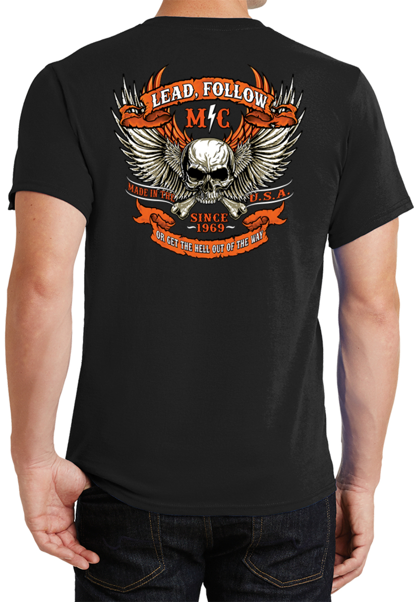 Camiseta Biker Lead Follow MC con estampado posterior - Imagen 11 de 14