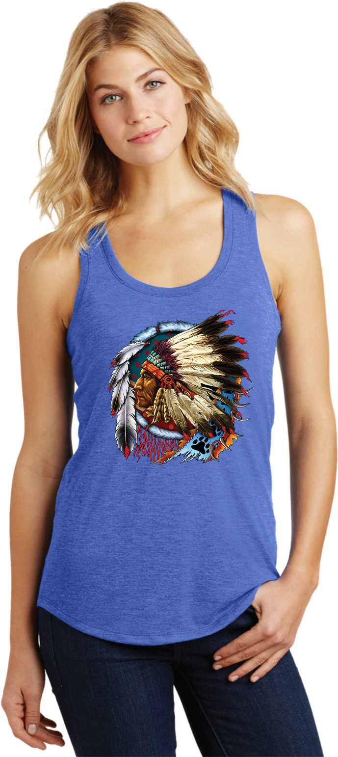 Top sin mangas Chief Dreamcatcher para motociclista Racerback para mujer - Imagen 15 de 26
