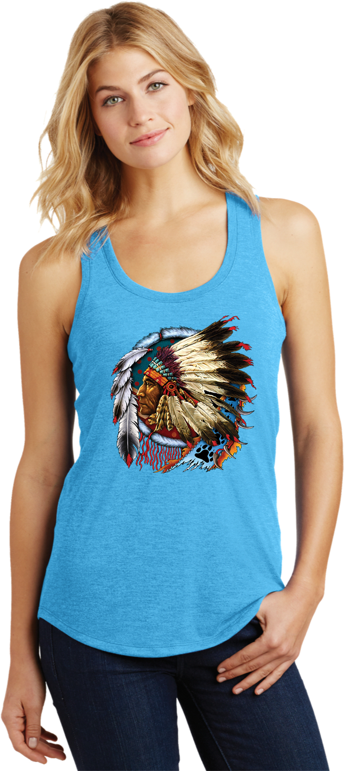 Top sin mangas Chief Dreamcatcher para motociclista Racerback para mujer - Imagen 9 de 26