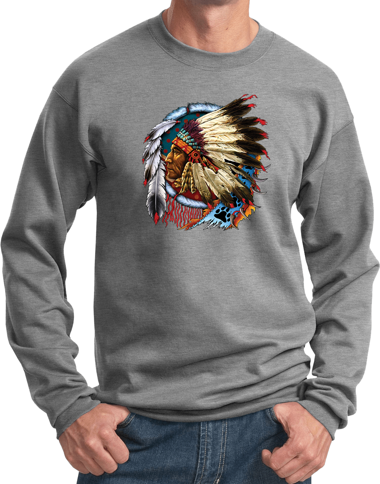 Chief Dreamcatcher Biker Pullover Sweatshirt - Picture 17 of 22