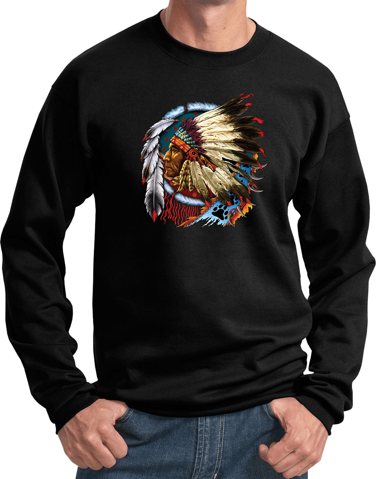 Chief Dreamcatcher Biker Pullover Sweatshirt - Picture 9 of 22
