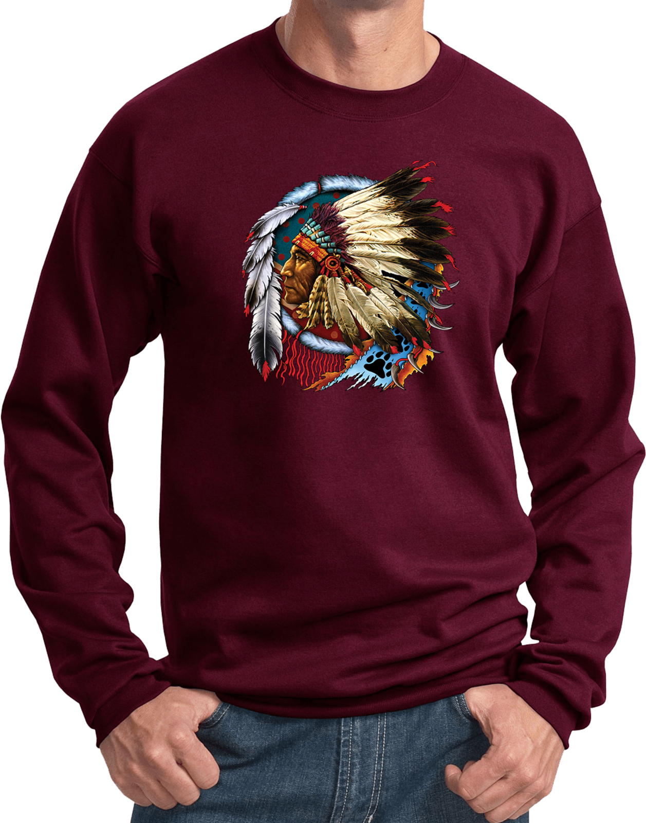 Chief Dreamcatcher Biker Pullover Sweatshirt - Picture 11 of 22