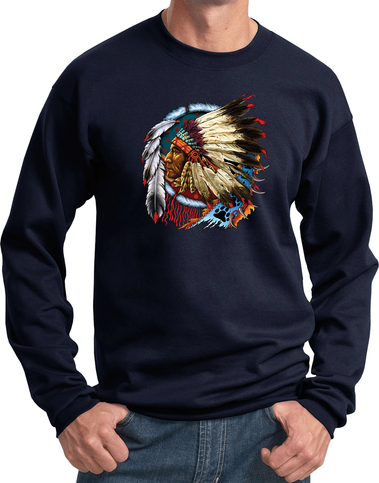 Chief Dreamcatcher Biker Pullover Sweatshirt - Picture 13 of 22