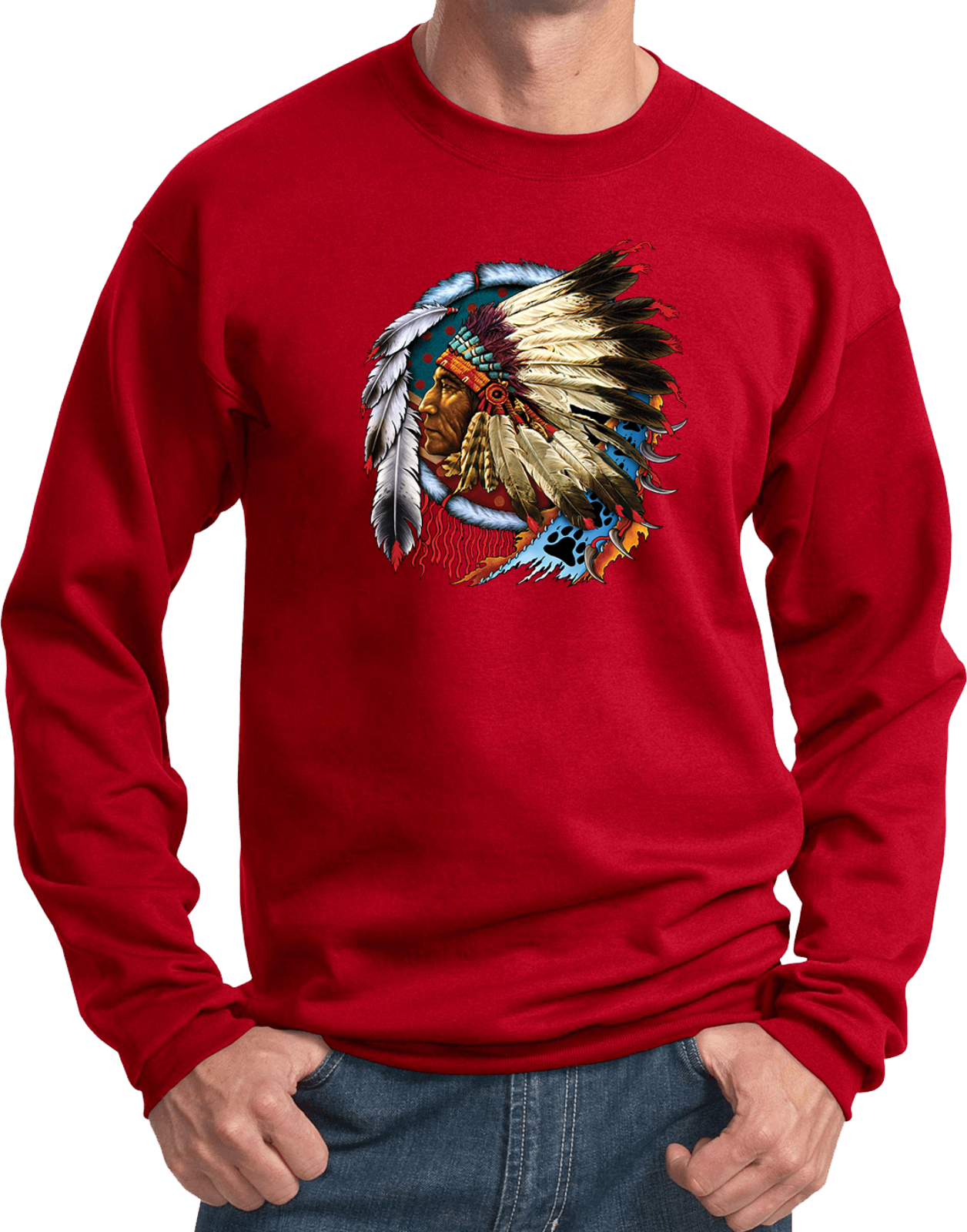 Chief Dreamcatcher Biker Pullover Sweatshirt - Picture 15 of 22