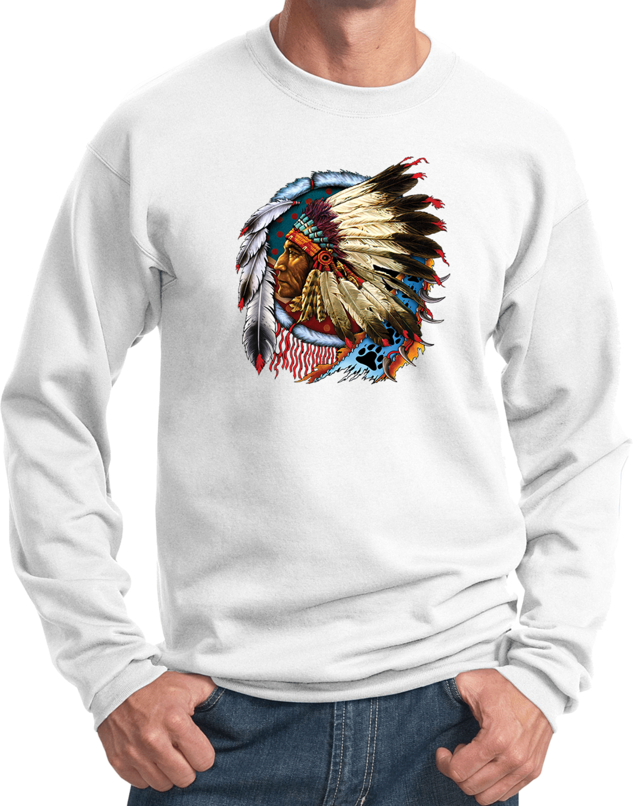 Chief Dreamcatcher Biker Pullover Sweatshirt - Picture 21 of 22