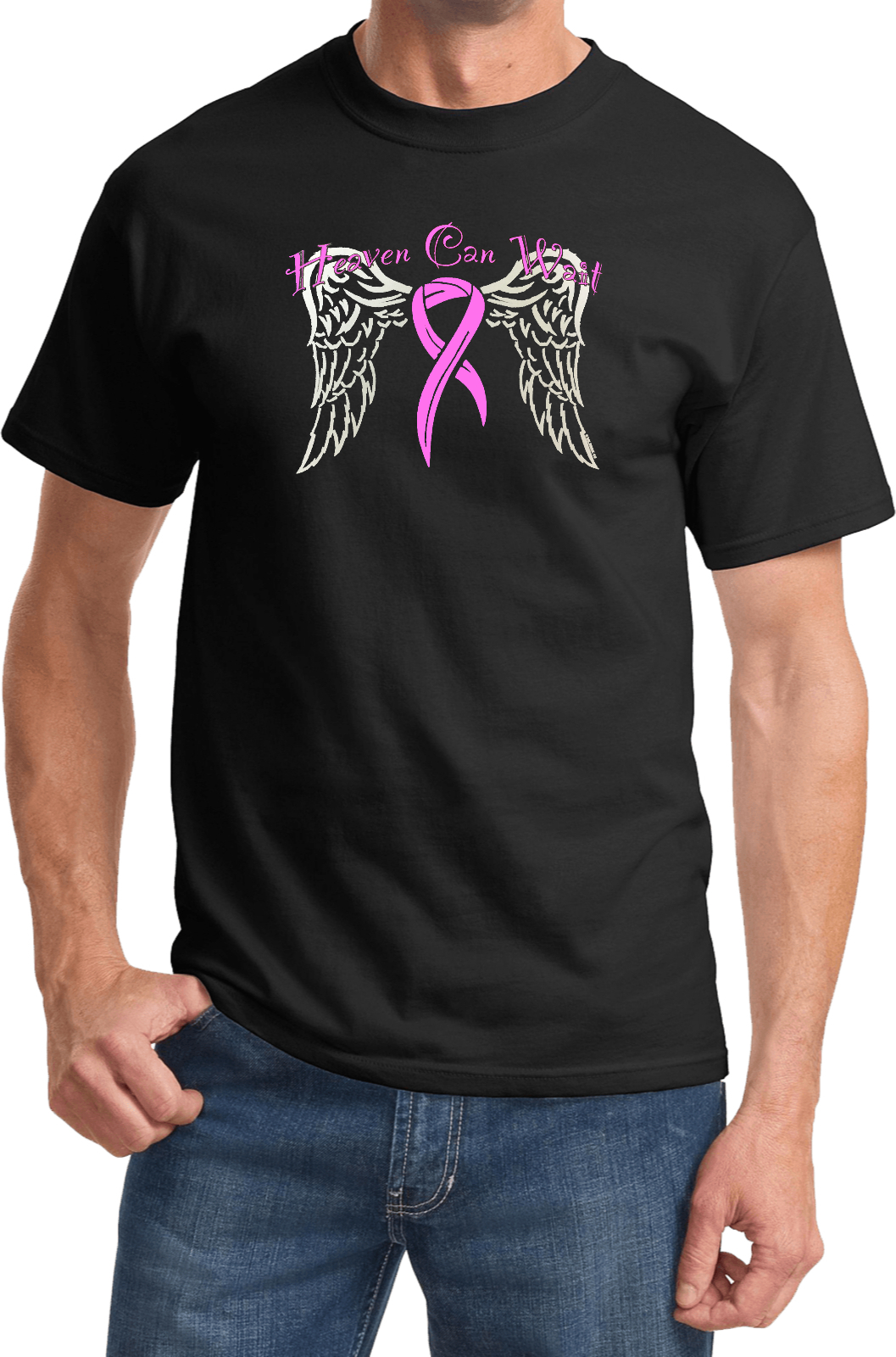Breast Cancer T-shirt Heaven Can Wait