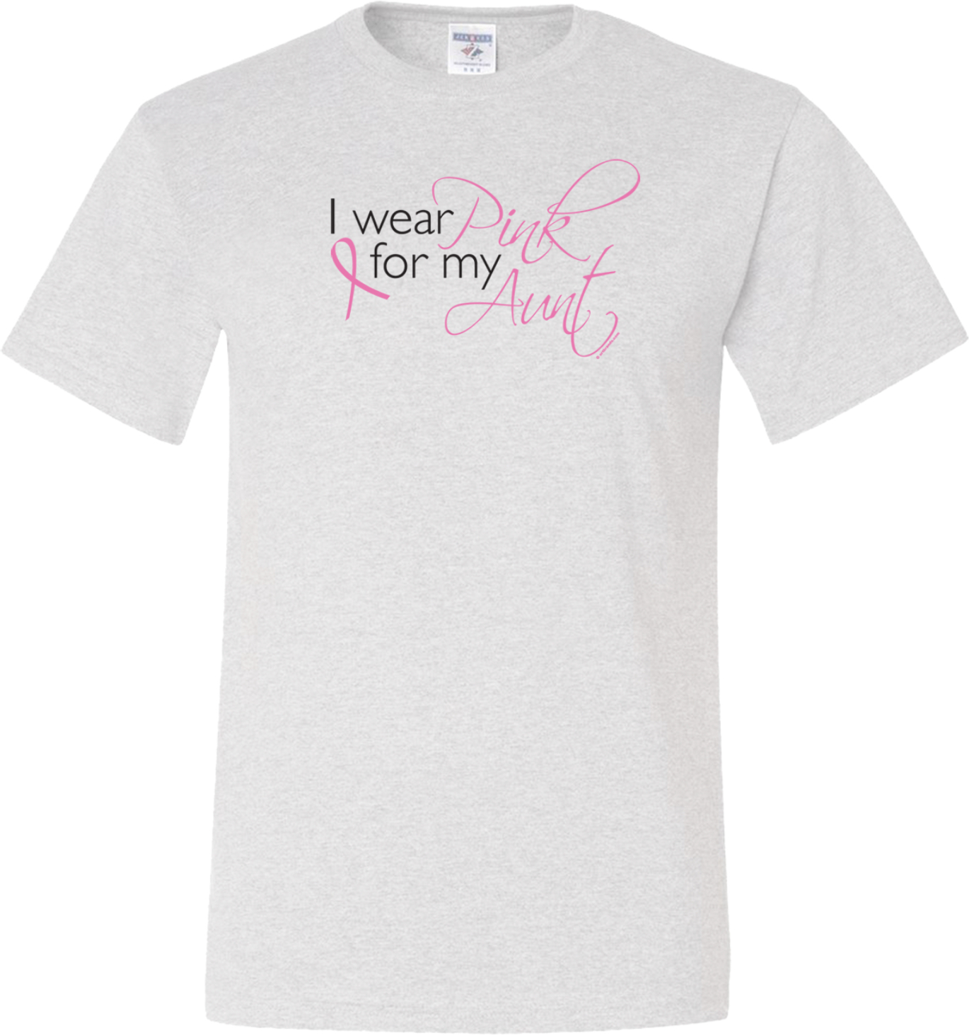 Breast Cancer Tall T-shirt Pink For My Aunt