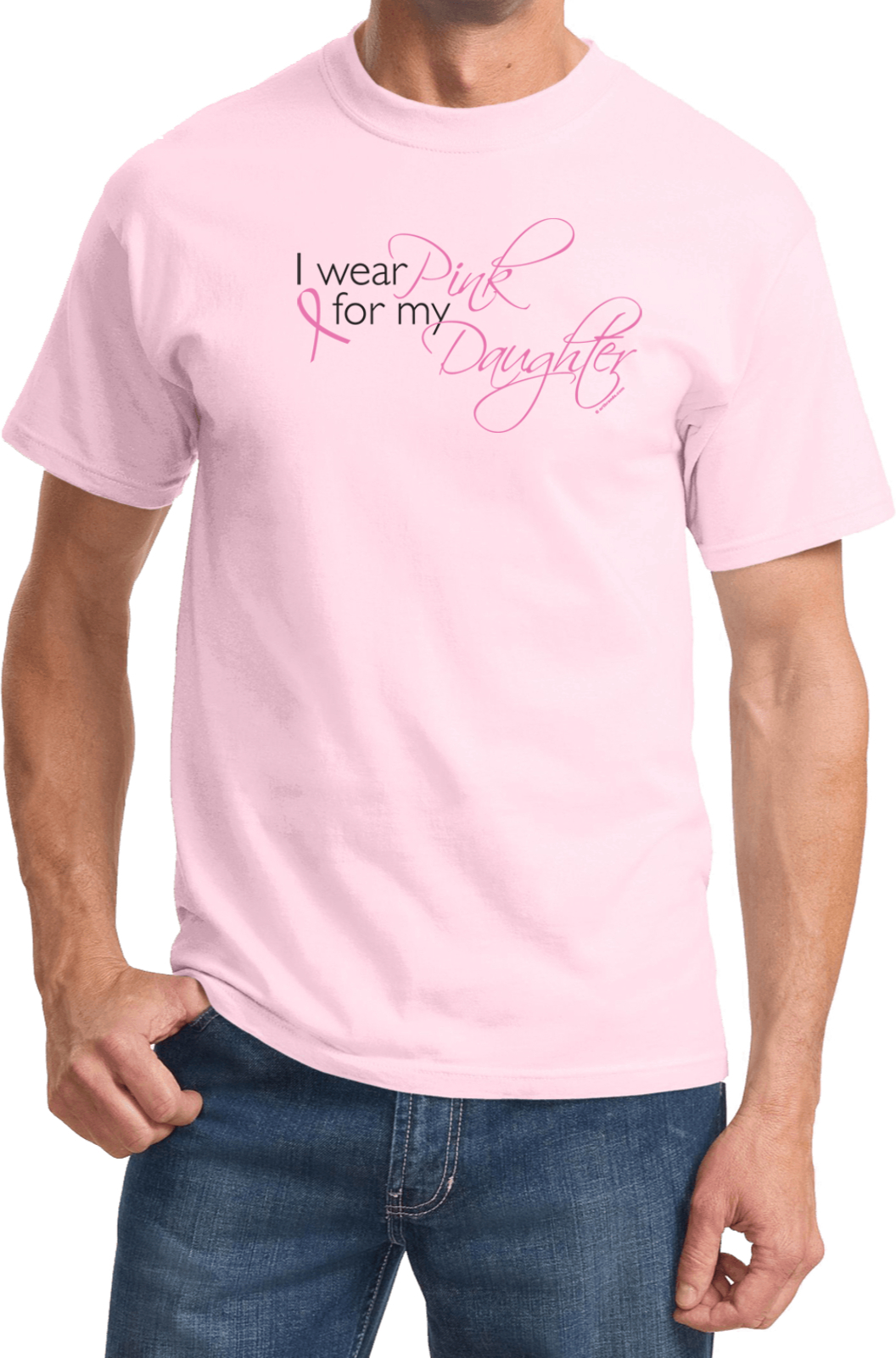 Breast Cancer T-shirt I Wear Pink For My Daughter