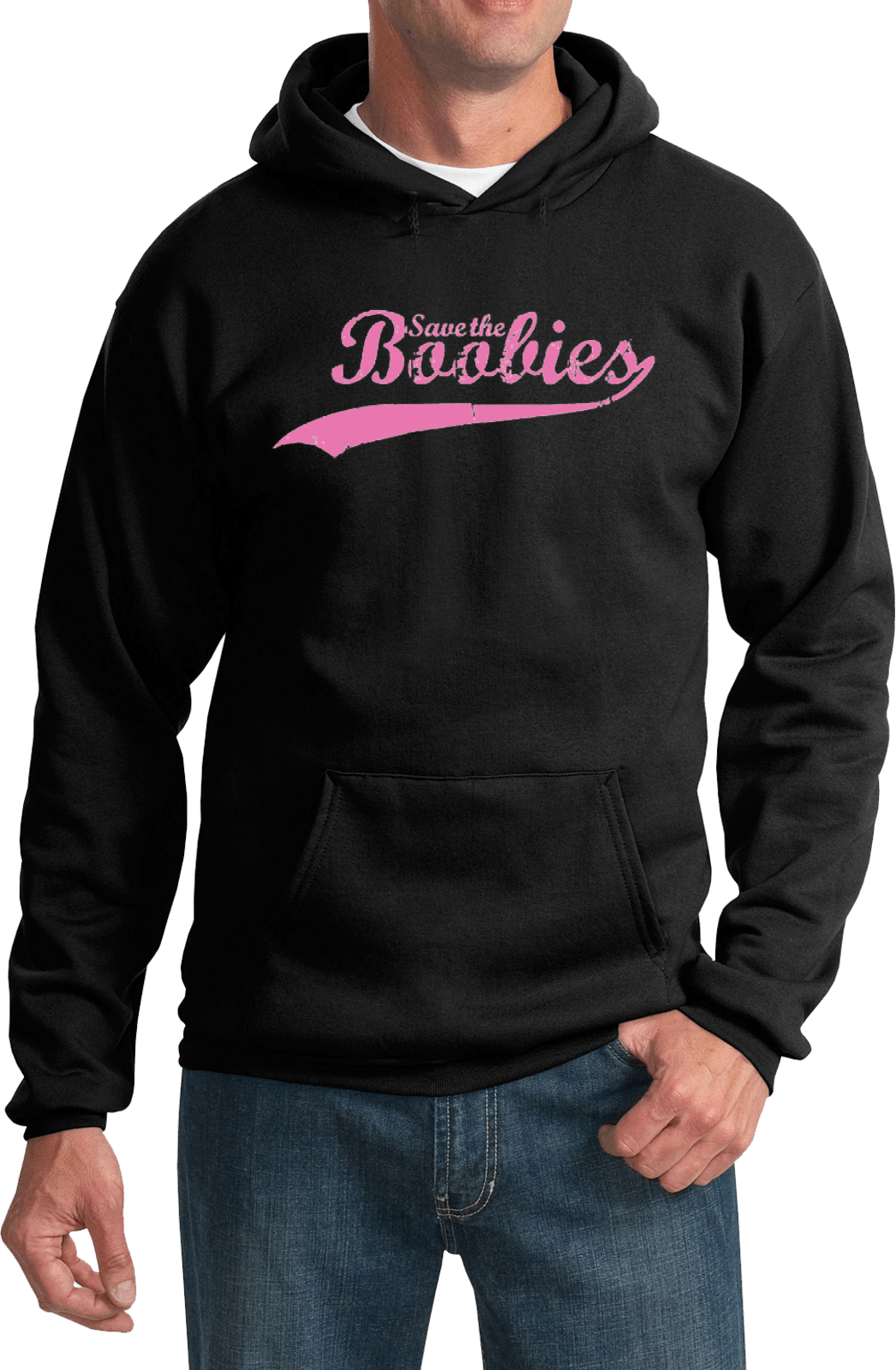 Skeleton Hands Pink Ribbon Hoodies Breast Cancer Save The Boobies Sweatshirts