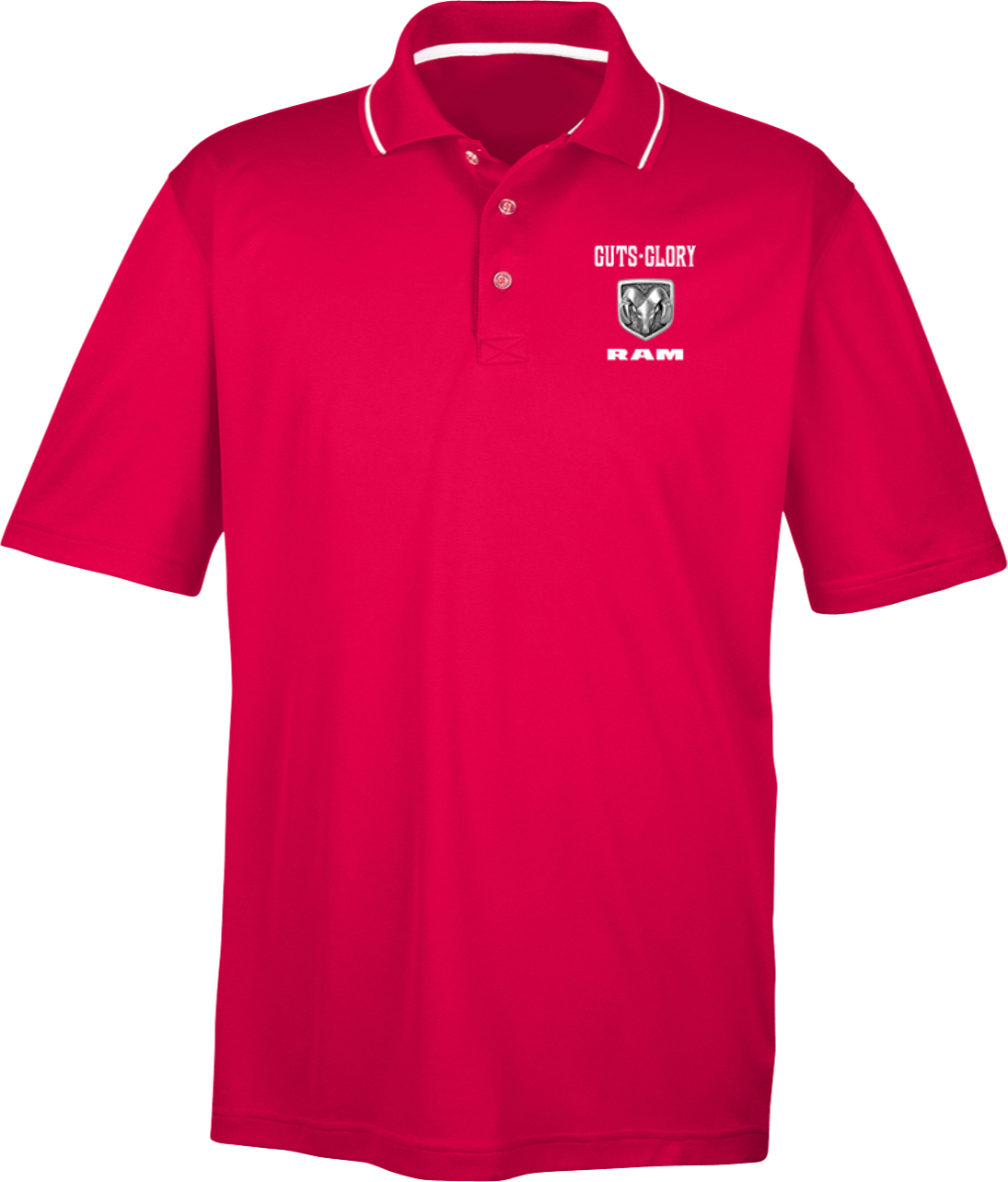 Dodge Two Tone Polo Guts and Glory Ram Logo Pocket Print - Picture 9 of 12