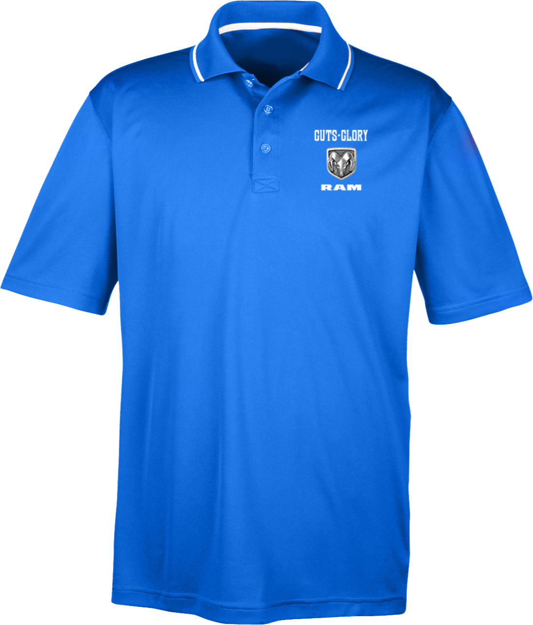 Dodge Two Tone Polo Guts and Glory Ram Logo Pocket Print - Picture 11 of 12