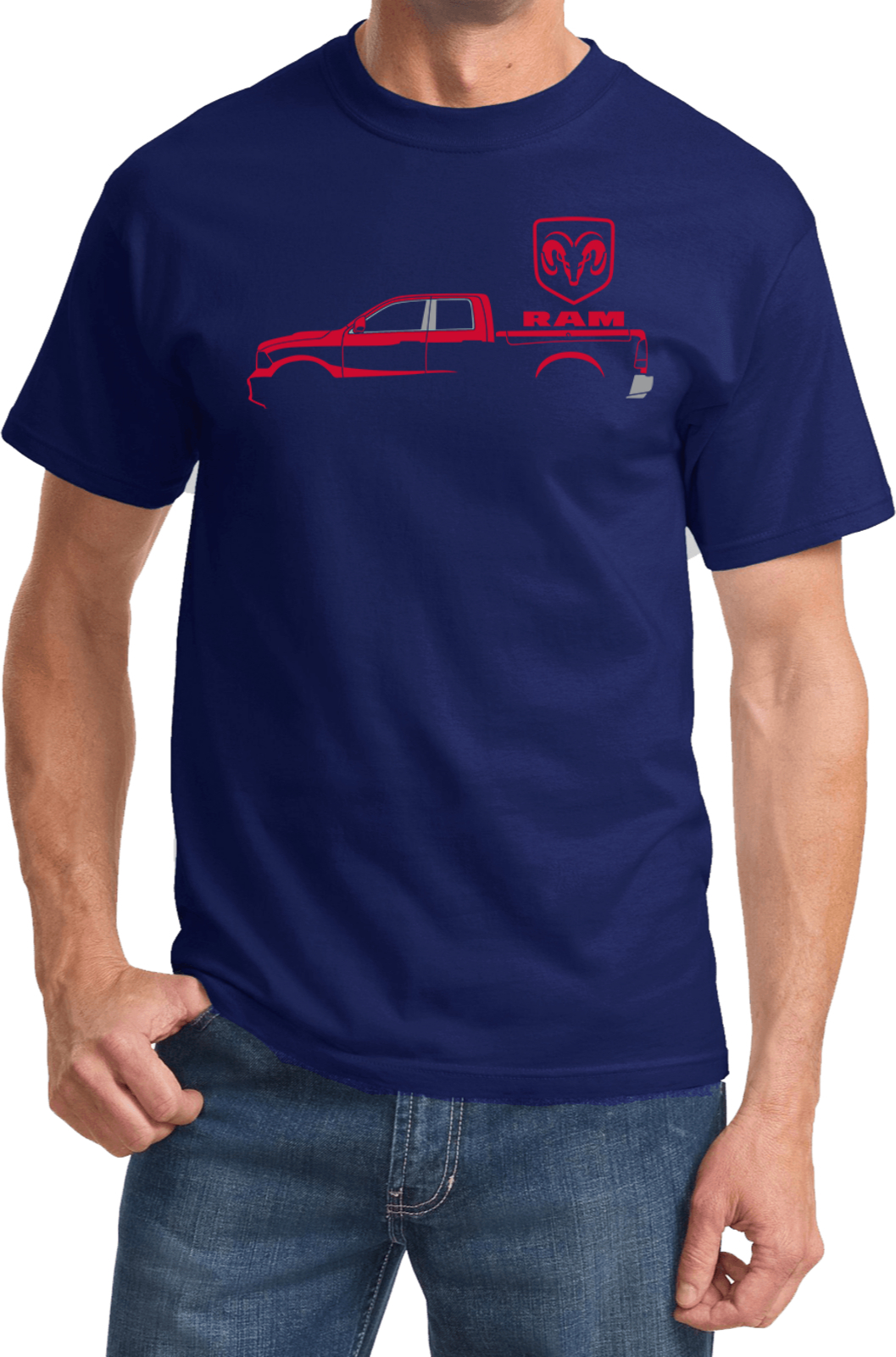 Dodge Red Ram T-shirt Silhouette - Picture 4 of 4