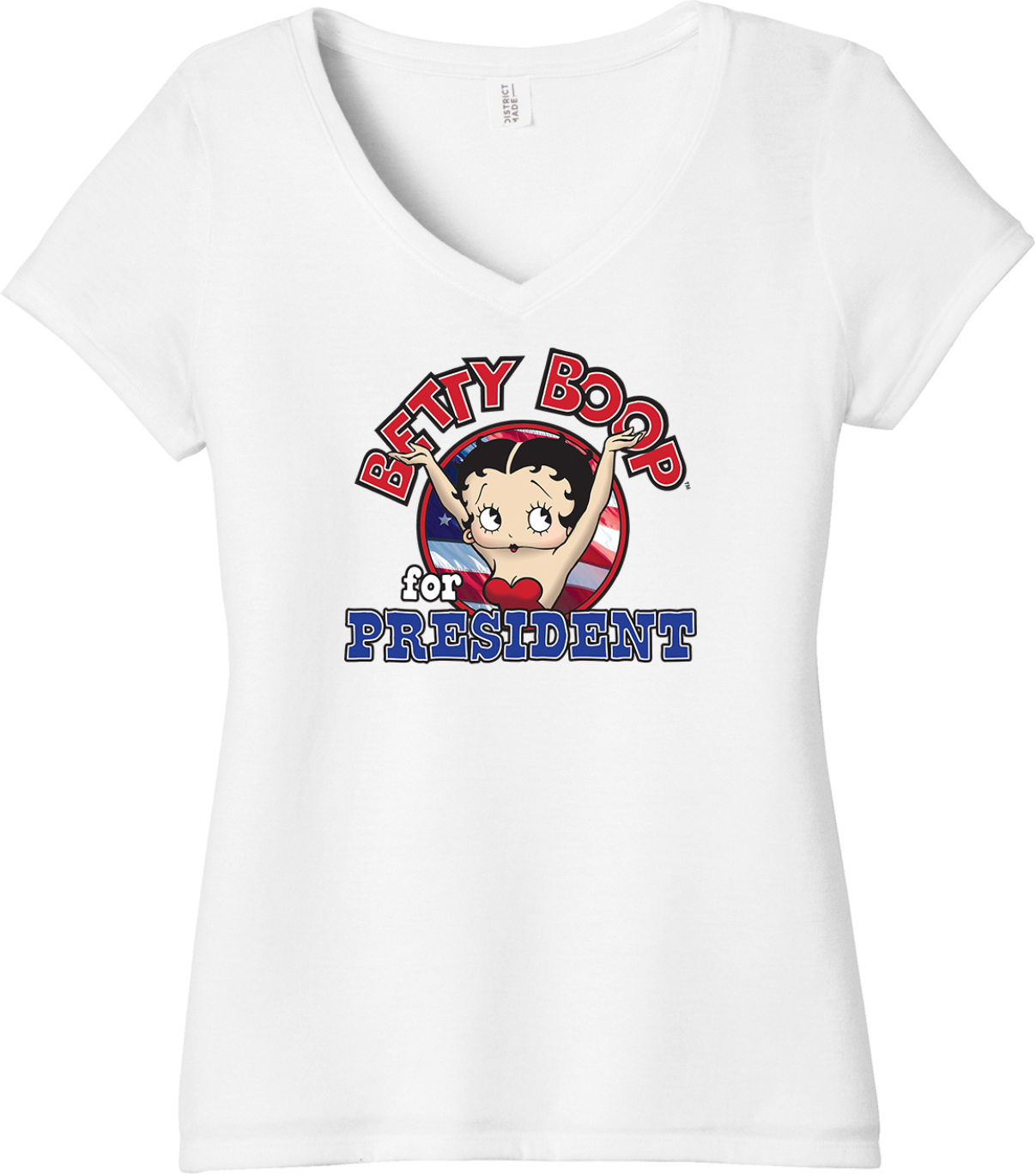 Betty Boop for President Womens Tri Blend V-neck T-Shirt - Picture 14 of 32