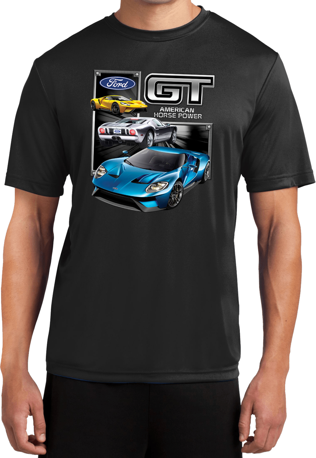 Ford GT Supercar Moisture Wicking T-Shirt