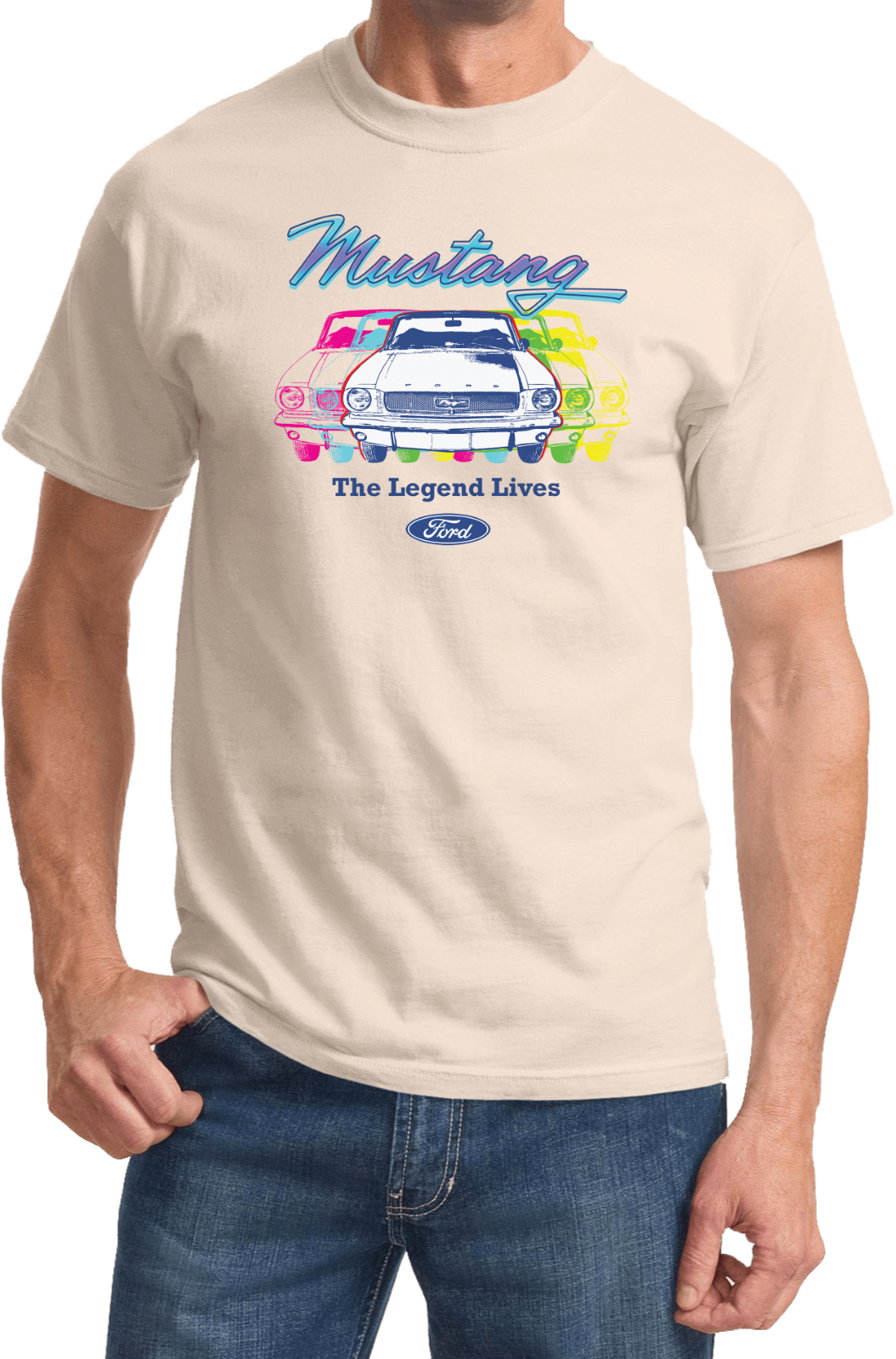 Colorful Ford Mustang T-shirt Legend Lives