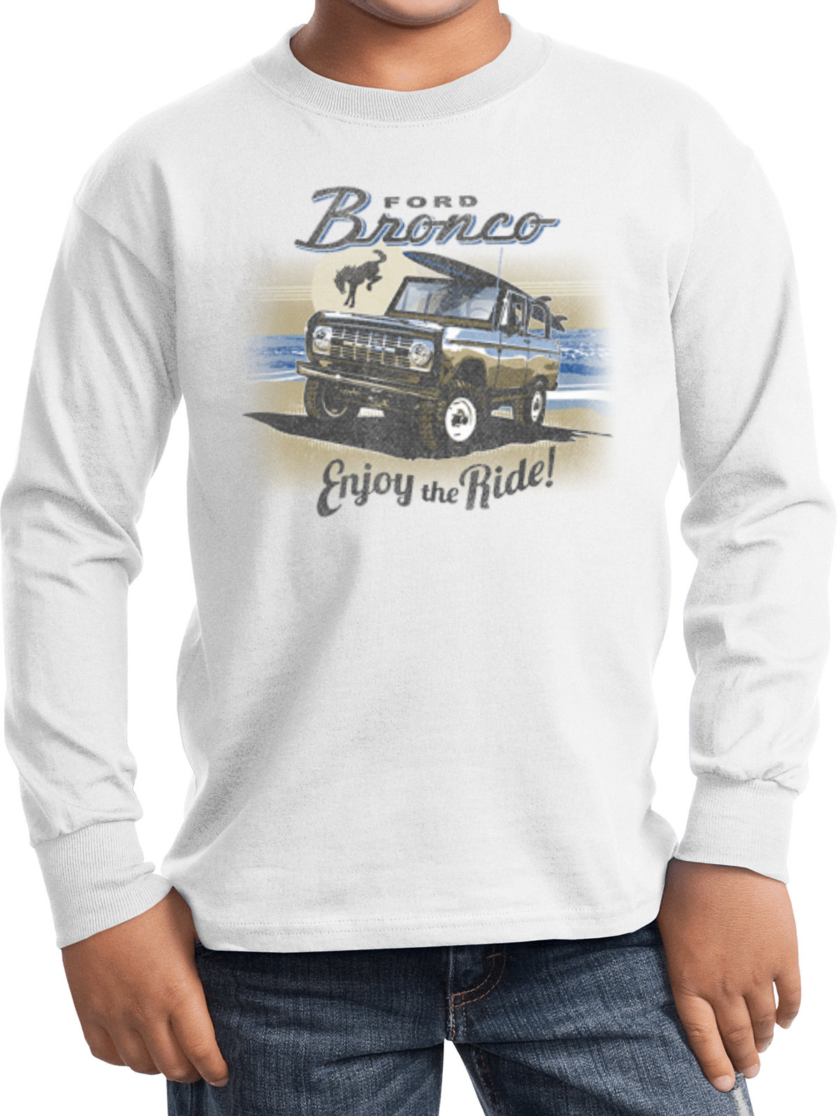 Ford Bronco Enjoy the Ride Kids Long Sleeve Shirt