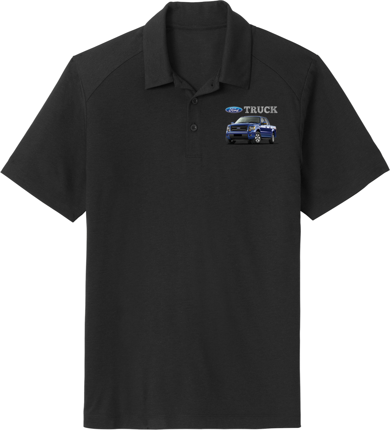 Ford F-150 Truck Tri Blend Wicking Polo Pocket Print
