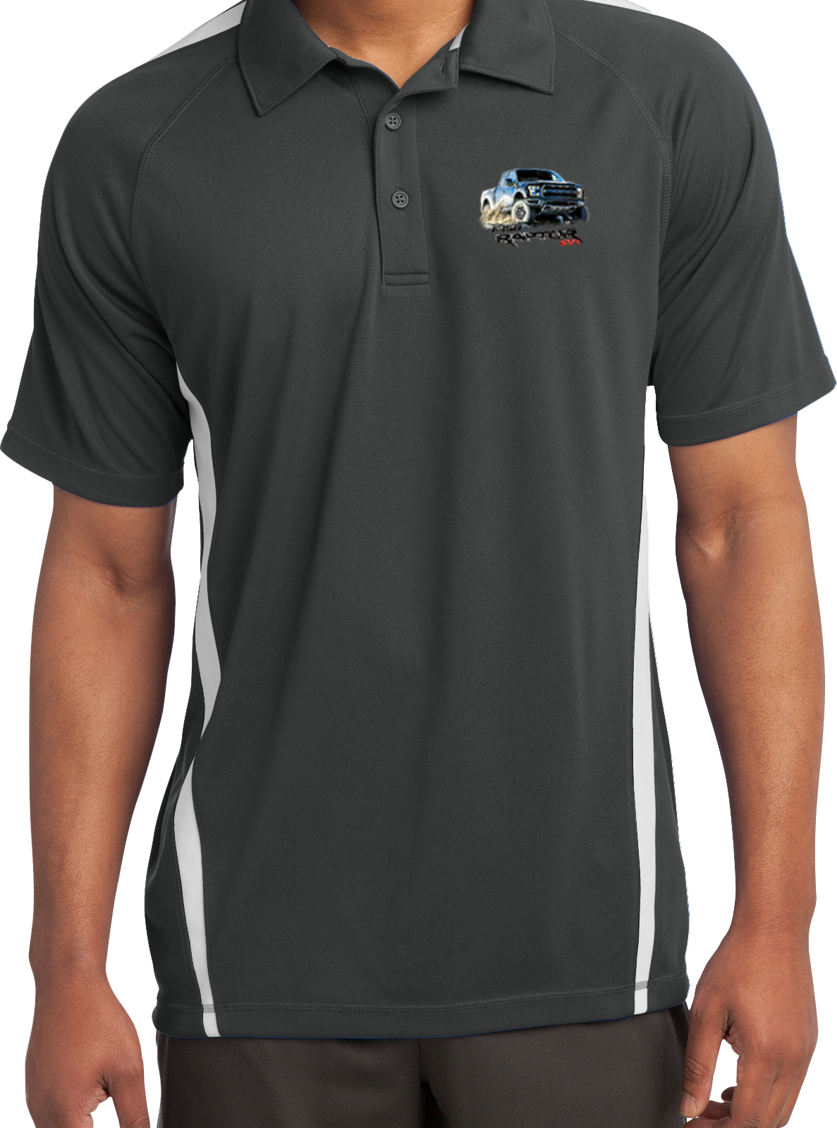 Ford F-150 Raptor Micro Mesh Colorblock Polo Pocket Print