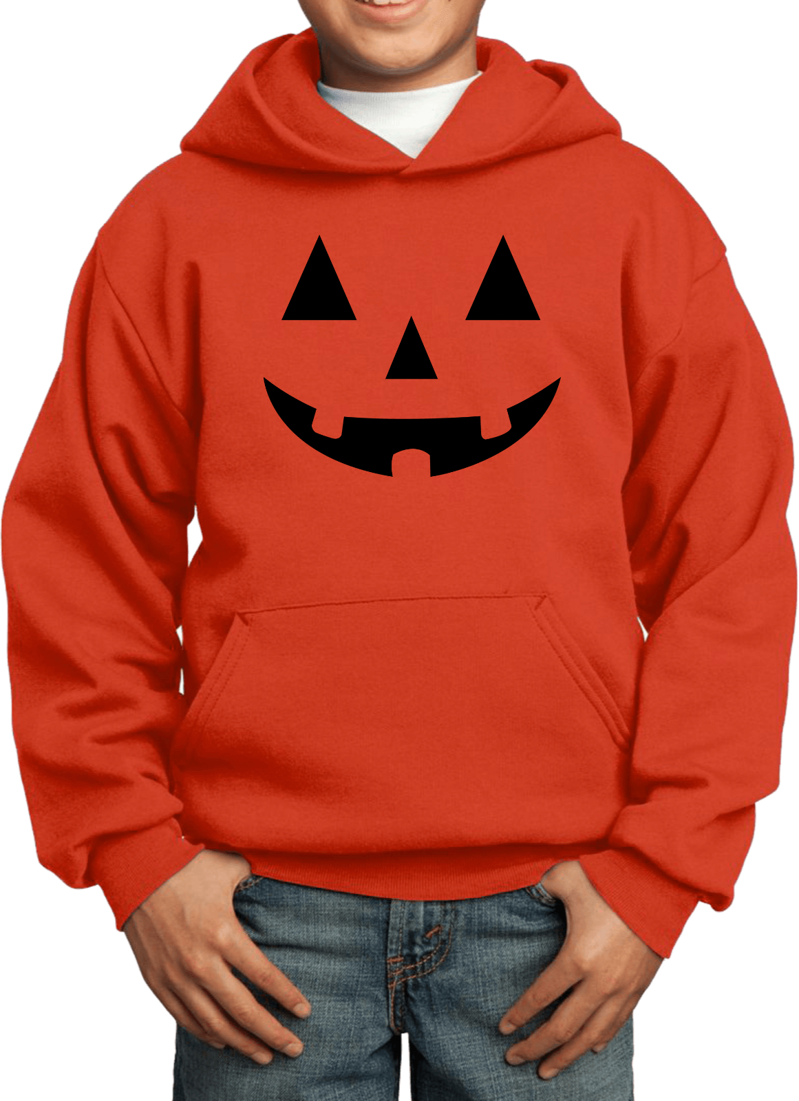 Kids Halloween Hoodie Black Jack-O-Lantern - Picture 2 of 3
