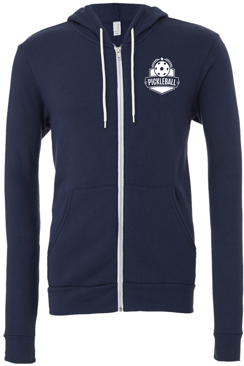 Pickleball Badge Chest Print Premium Full Zip Hoodie Chest Print