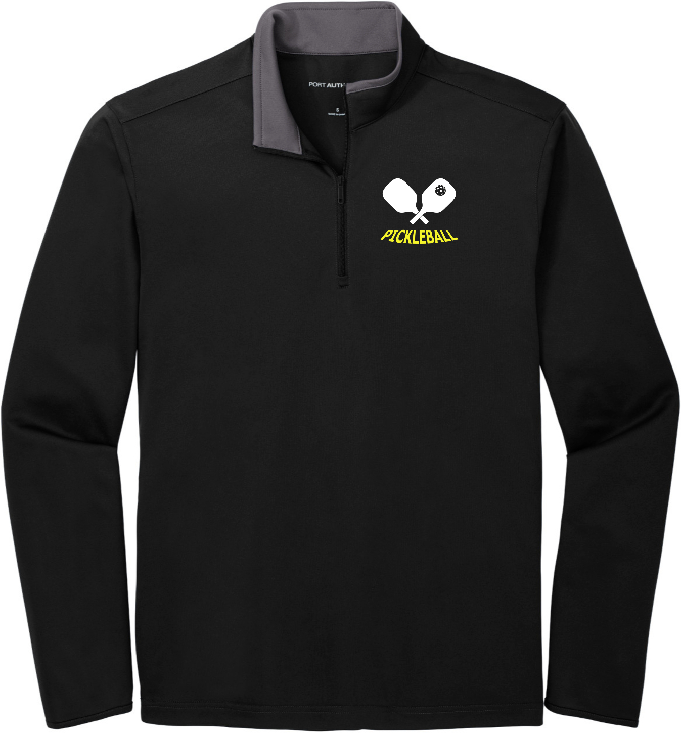 Pickleball Paddles Chest Print 1/4 Zip Silk Touch Performance Shirt