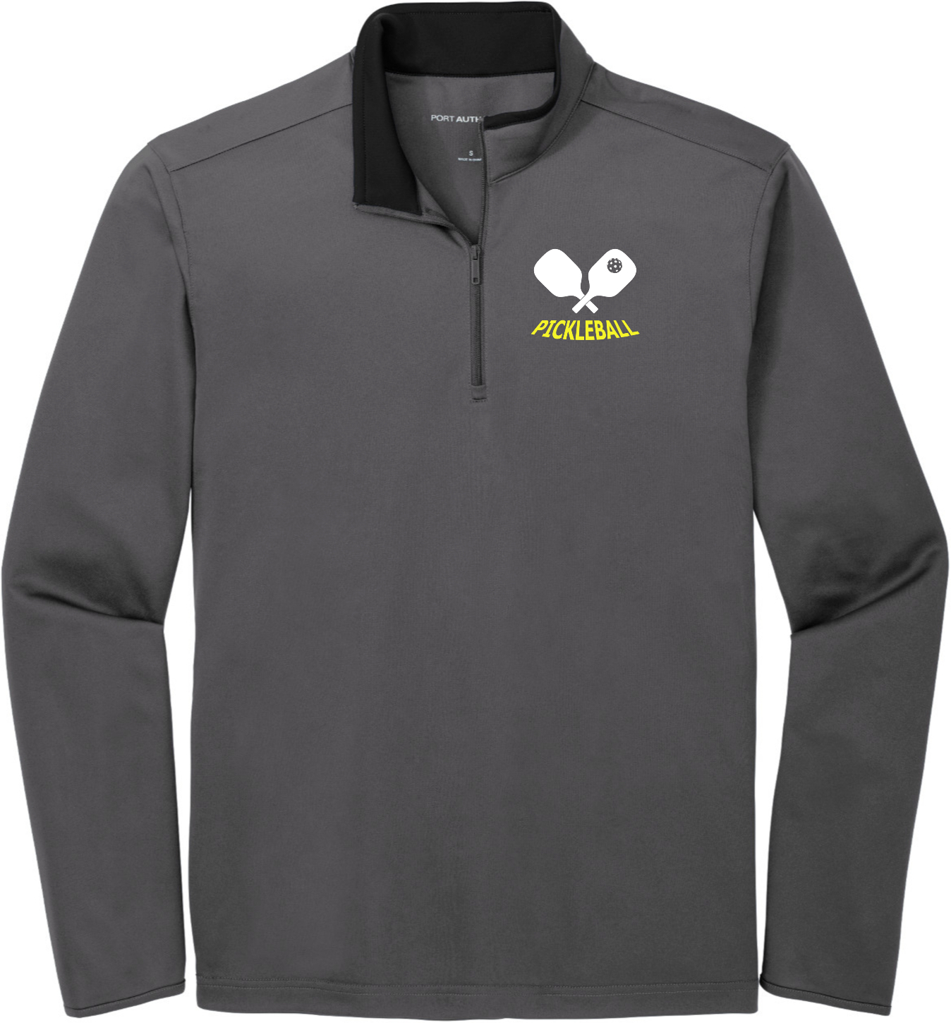 Pickleball Paddles Chest Print 1/4 Zip Silk Touch Performance Shirt