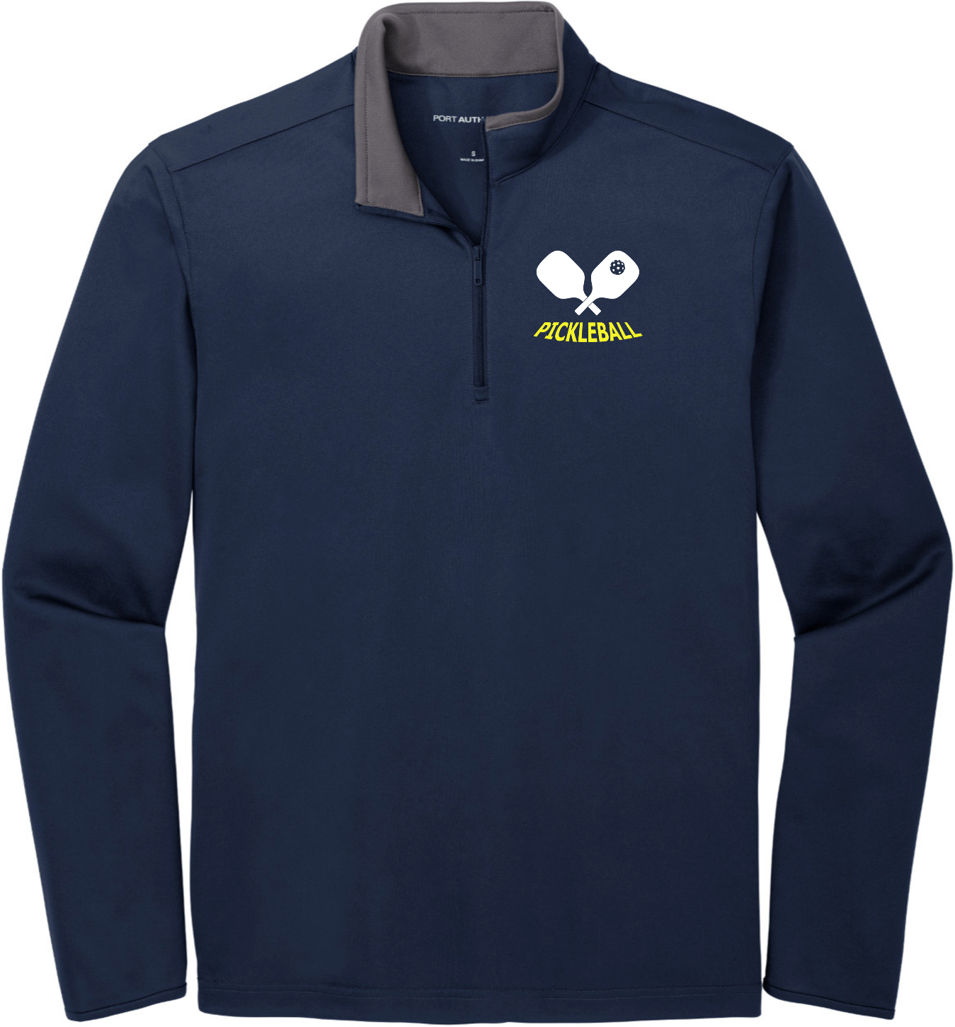 Pickleball Paddles Chest Print 1/4 Zip Silk Touch Performance Shirt