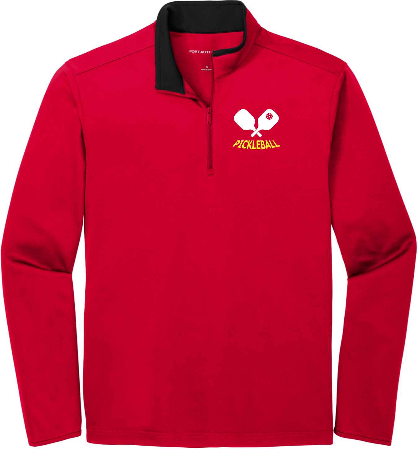 Pickleball Paddles Chest Print 1/4 Zip Silk Touch Performance Shirt
