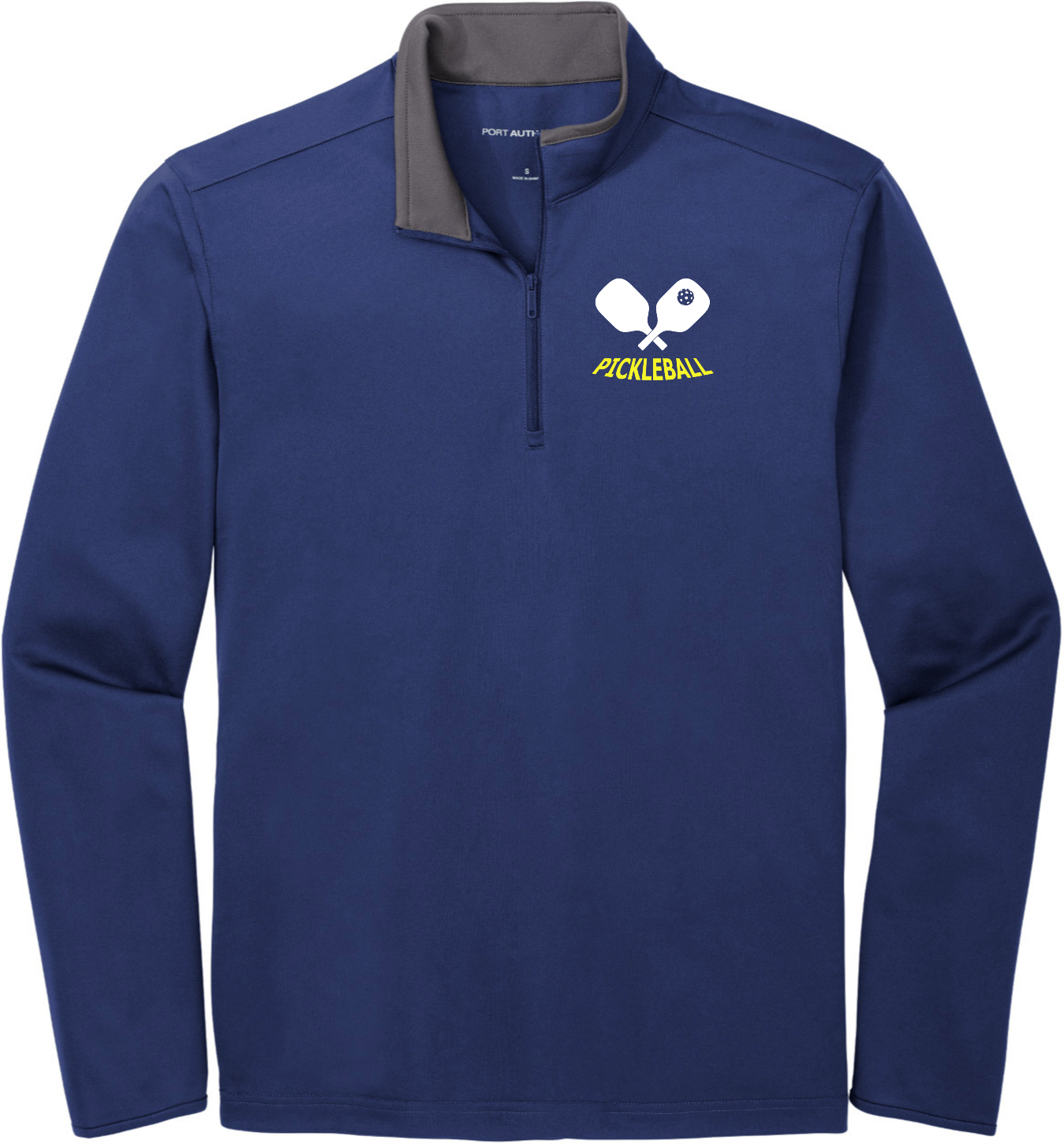 Pickleball Paddles Chest Print 1/4 Zip Silk Touch Performance Shirt