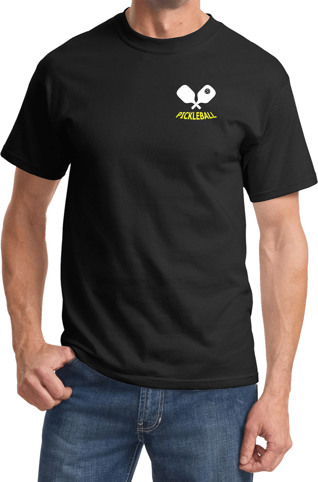 Pickleball Paddles Chest Print T-shirt