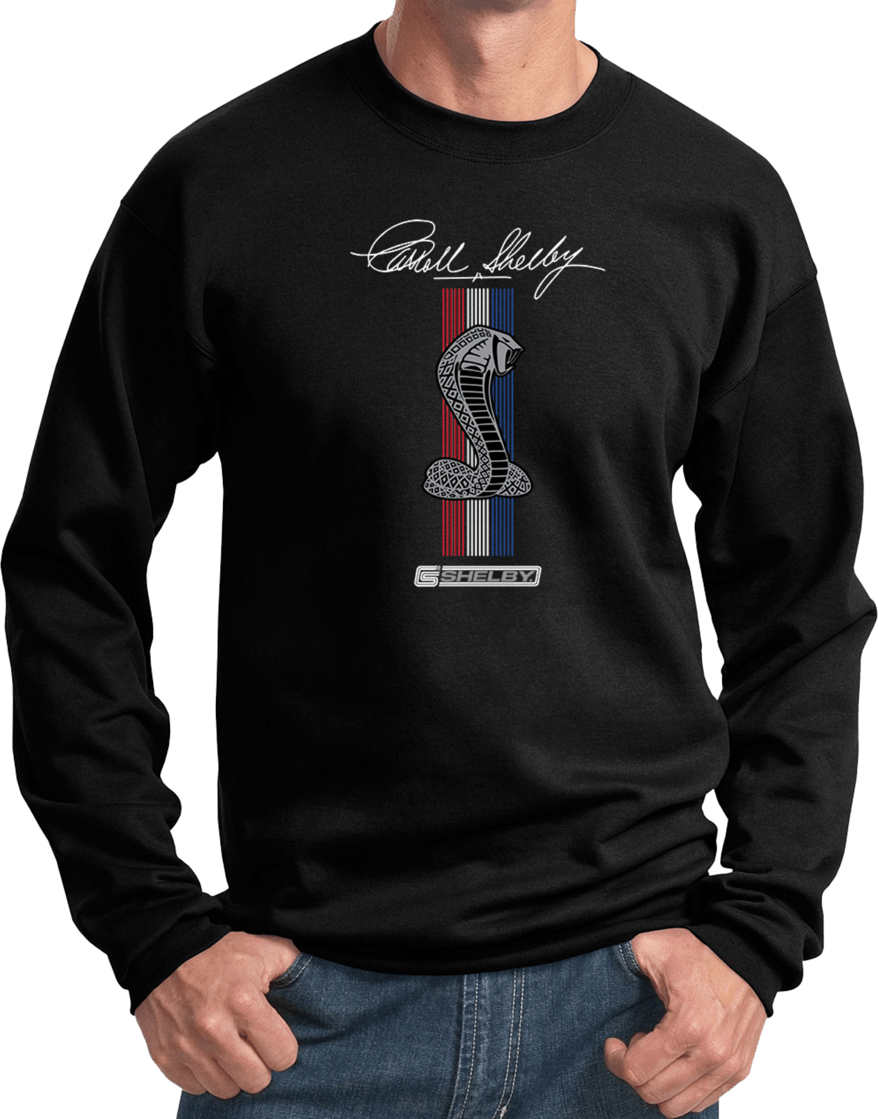 Shelby Cobra Stripe Logo Pullover Sweatshirt