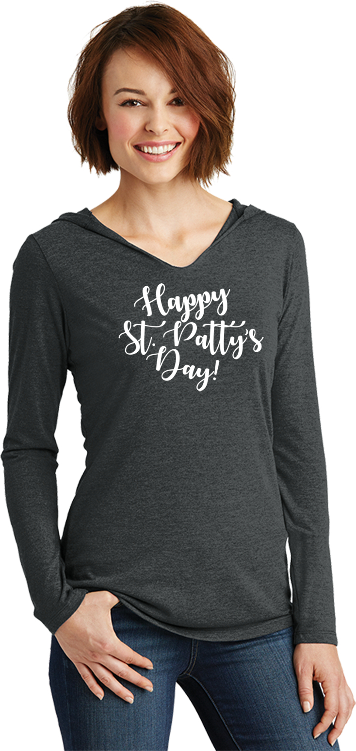St Patricks Day Happy St Pattys Day Ladies Lightweight Hoodie