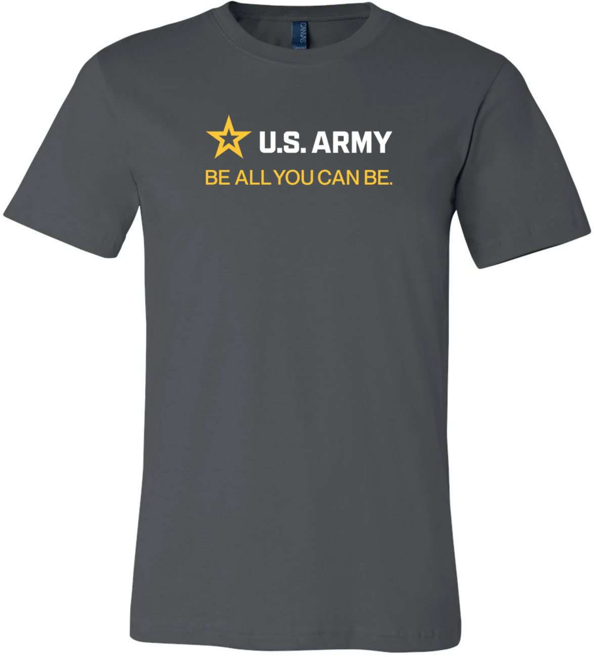 US Army Be All You Can Be White and Gold Strip Soft Premium T-shirt