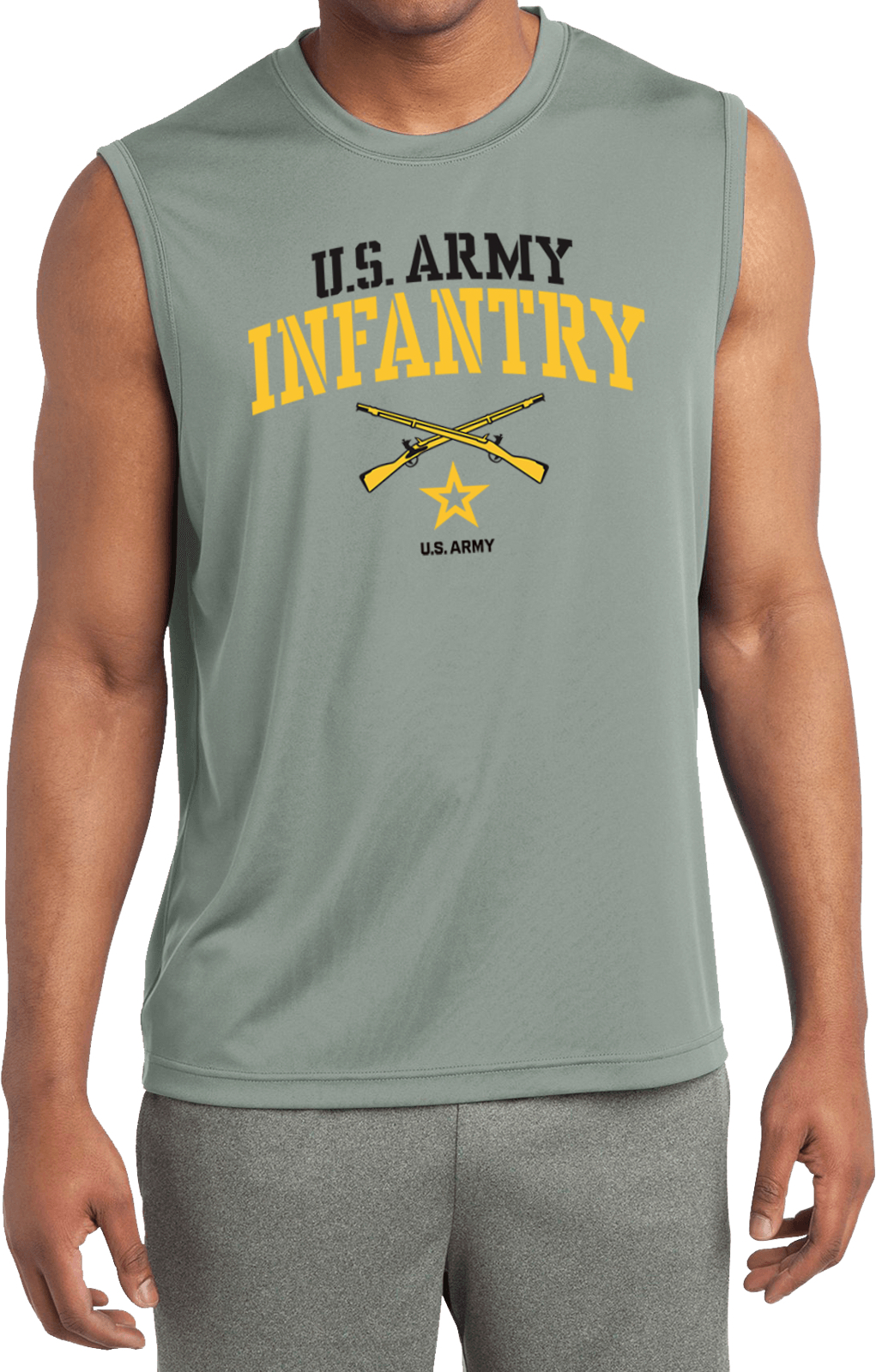 US Army Infantry Sleeveless Moisture Wicking Shirt