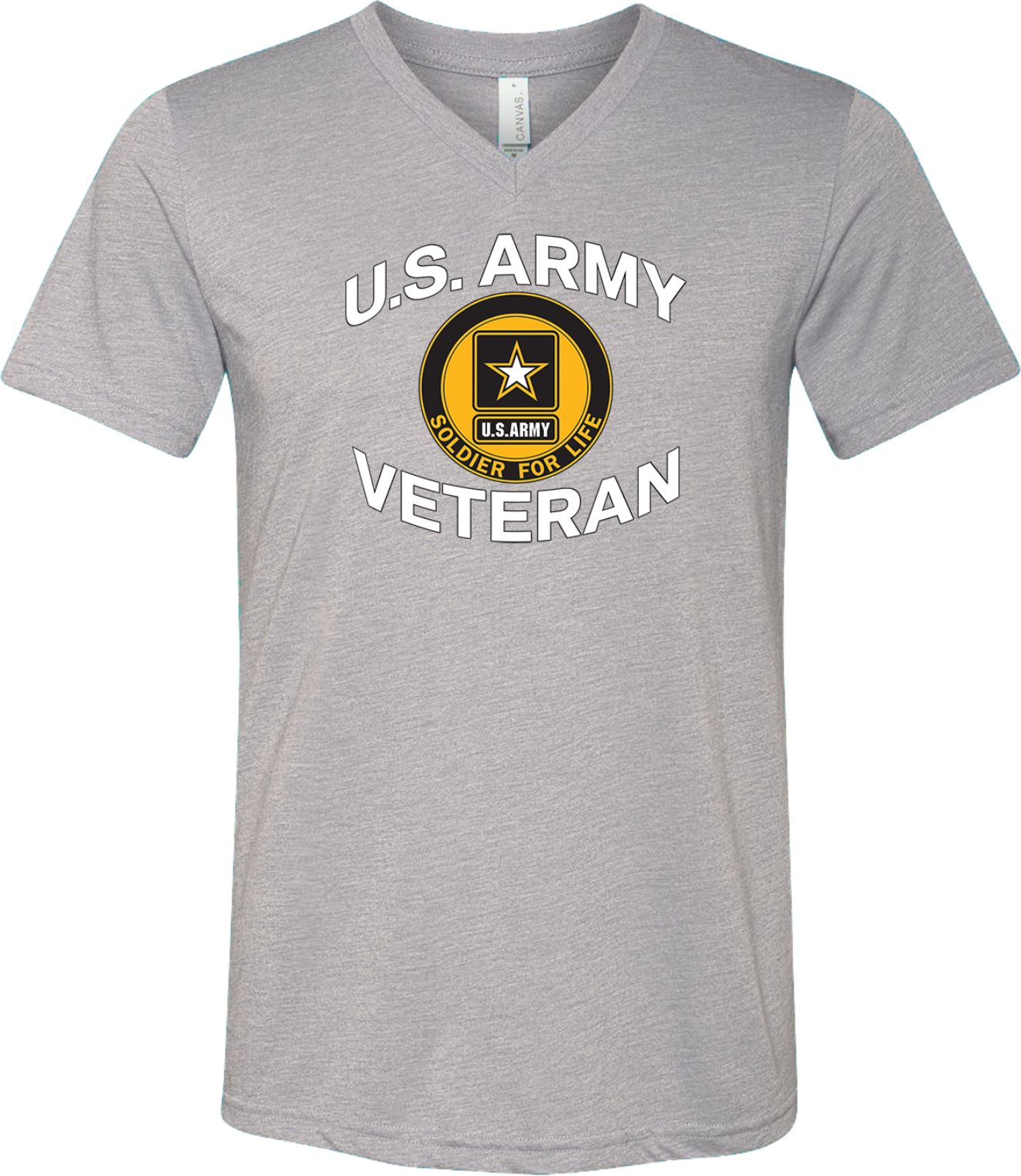 US Army Veteran Soldier For Life Tri Blend V-neck Shirt