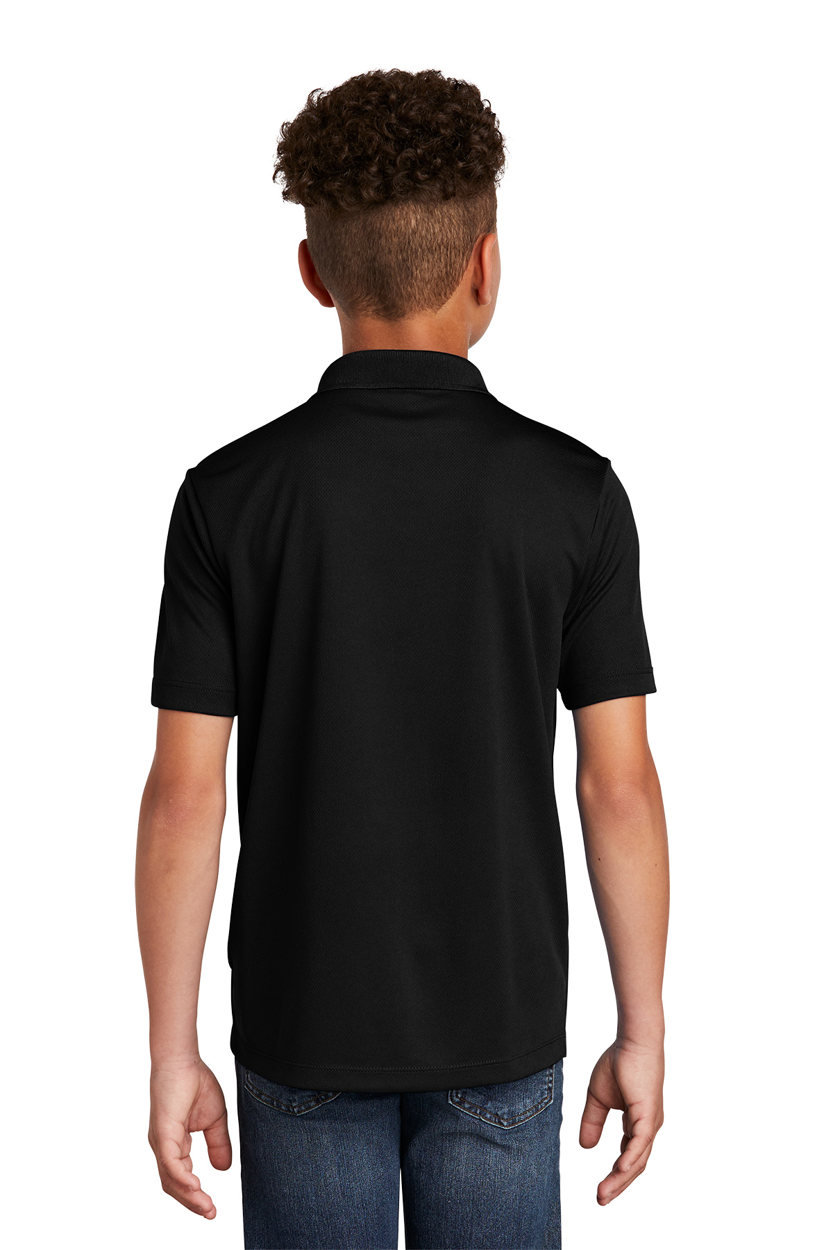 Pickleball Badge Chest Print Youth Polo Shirt for Active Kids