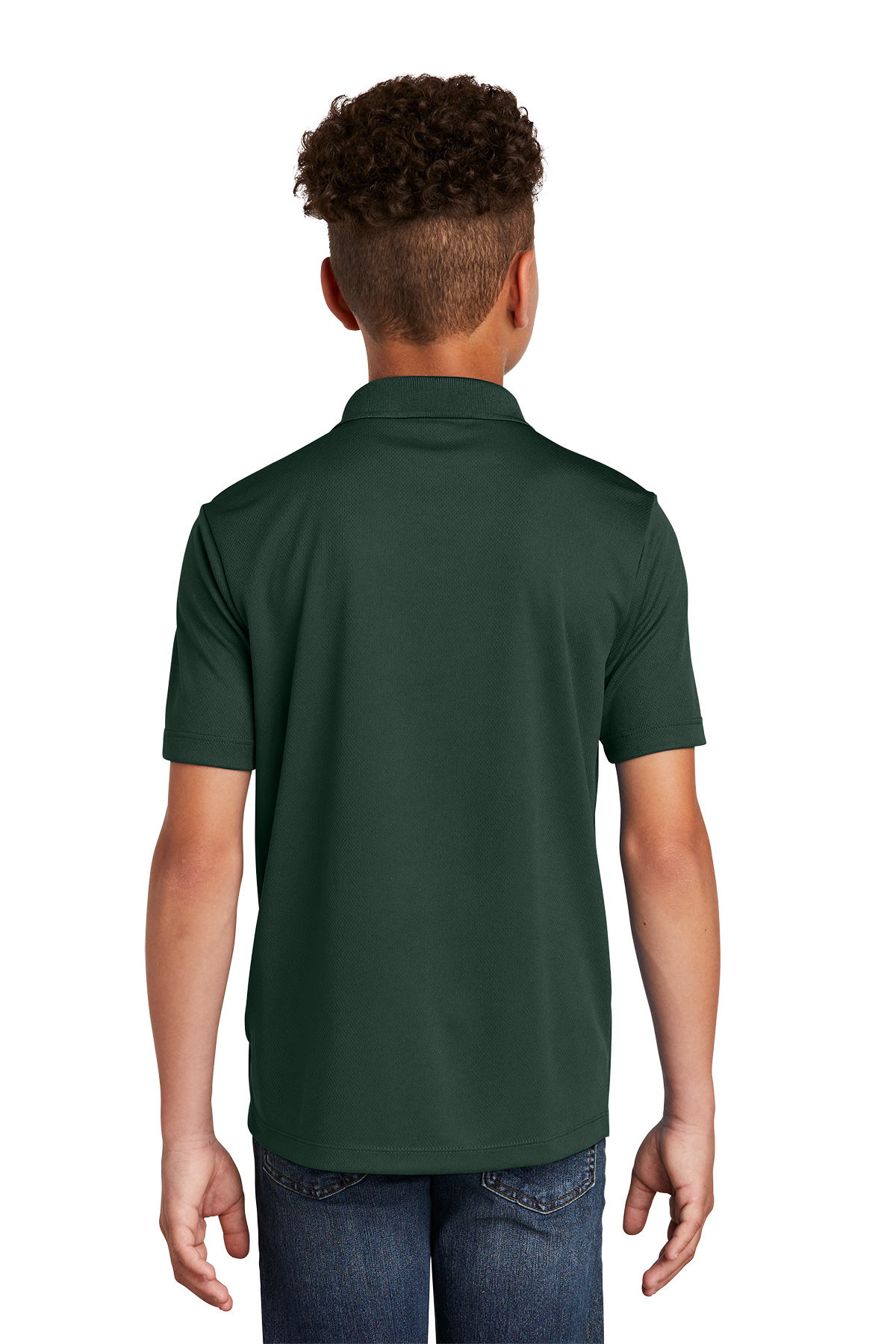 Pickleball Badge Chest Print Youth Polo Shirt for Active Kids