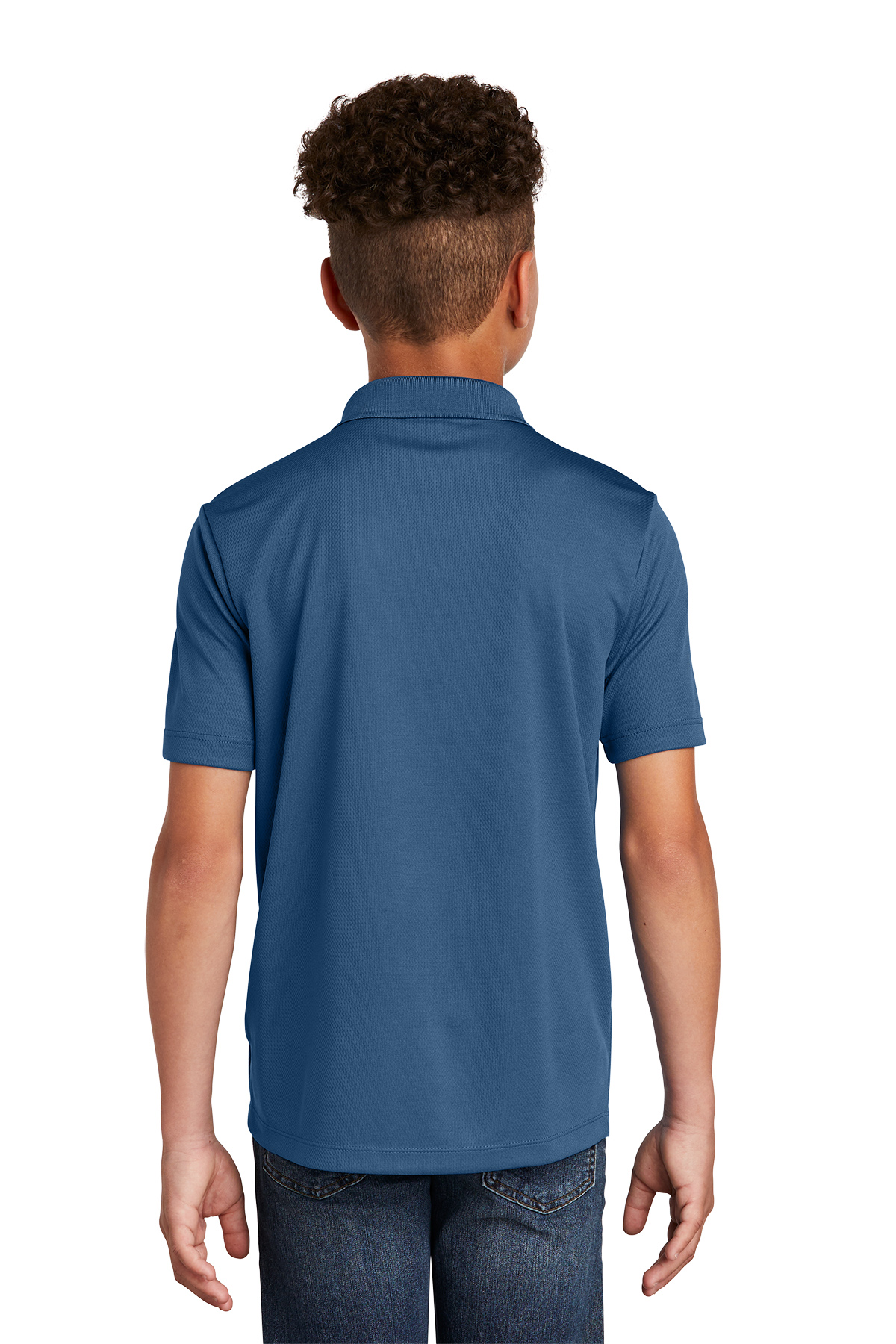 Pickleball Badge Chest Print Youth Polo Shirt for Active Kids