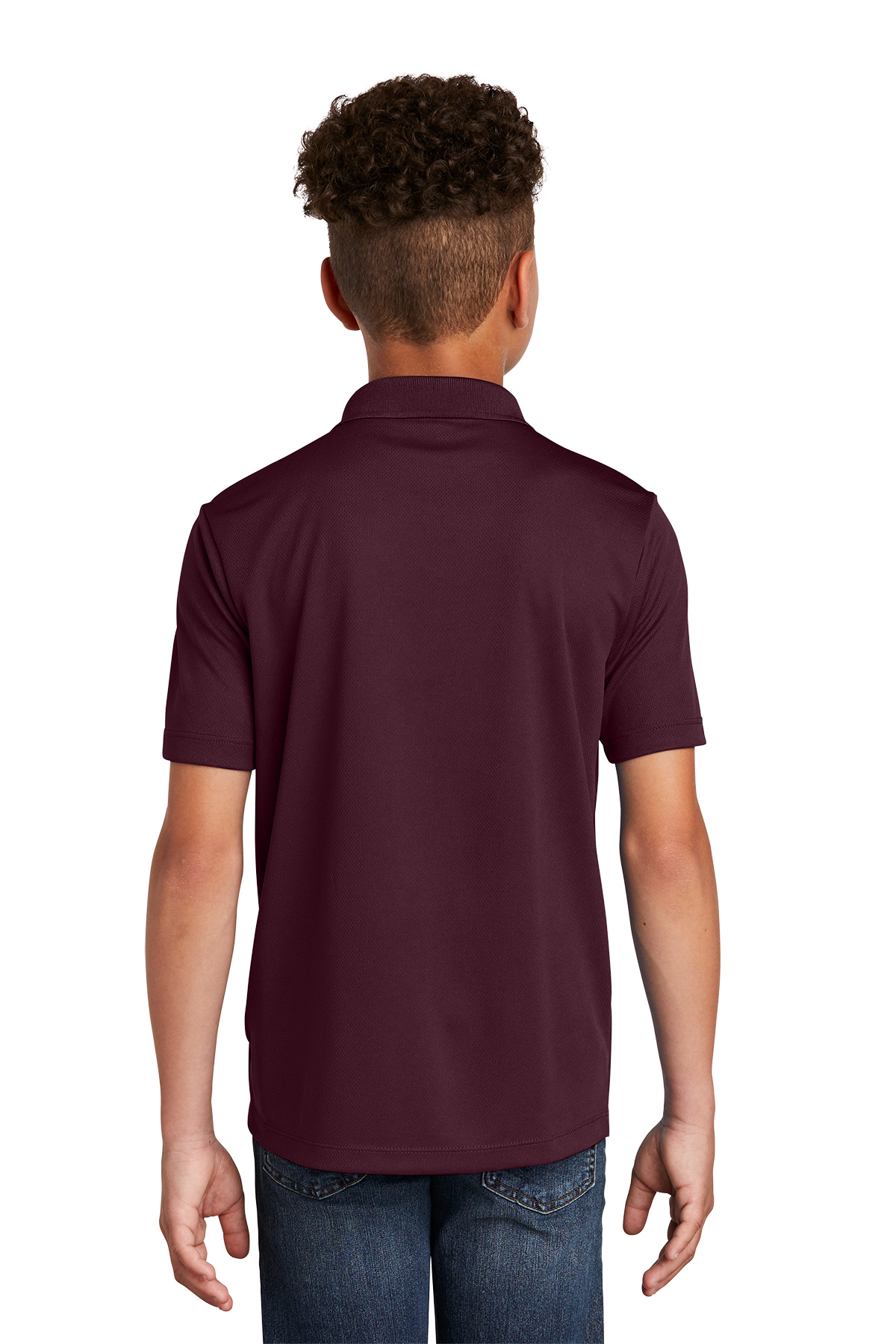 USA Distressed Chest Print Youth Polo Shirt - Picture 14 of 18