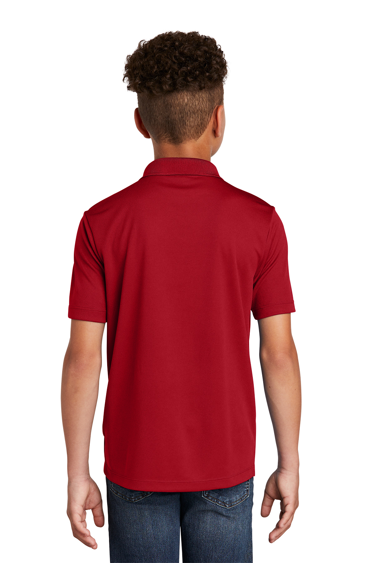 Pickleball Badge Chest Print Youth Polo Shirt for Active Kids